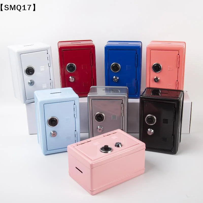 Mini Metal Safe Piggy Bank With Combination Lock And Key Security Perfect For Kids Money Saving Home Small Items Storage【SMQ】