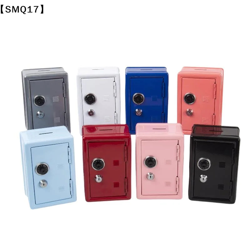 Mini Metal Safe Piggy Bank With Combination Lock And Key Security Perfect For Kids Money Saving Home Small Items Storage【SMQ】
