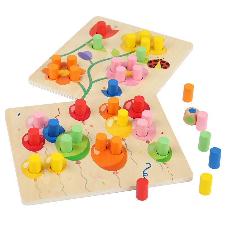 Educational Early Childhood Color Matching Children's Toys Sensory Training Building Blocks Kindergarten Teaching Aids