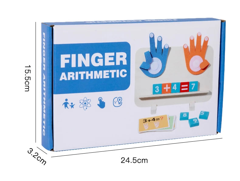Math Finger Counting Wooden Number Math Learning Games Montessori Toys Intellectual Development Teaching Aids For Toddlers