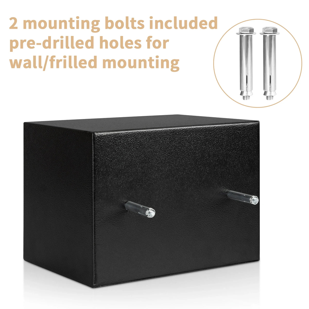 0.2 Cubic Feet Electronic Digital Safe, Steel Home Cash Safe and Fireproof Cash Bag for Hiding Safe Cash