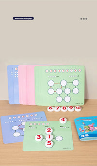 Children's Wooden Math Chart Toy Thinking Training Game Early Education Cognitive Learning Number Recognition Teaching Aids Toy