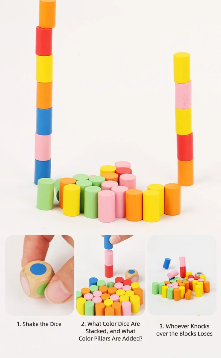Educational Early Childhood Color Matching Children's Toys Sensory Training Building Blocks Kindergarten Teaching Aids