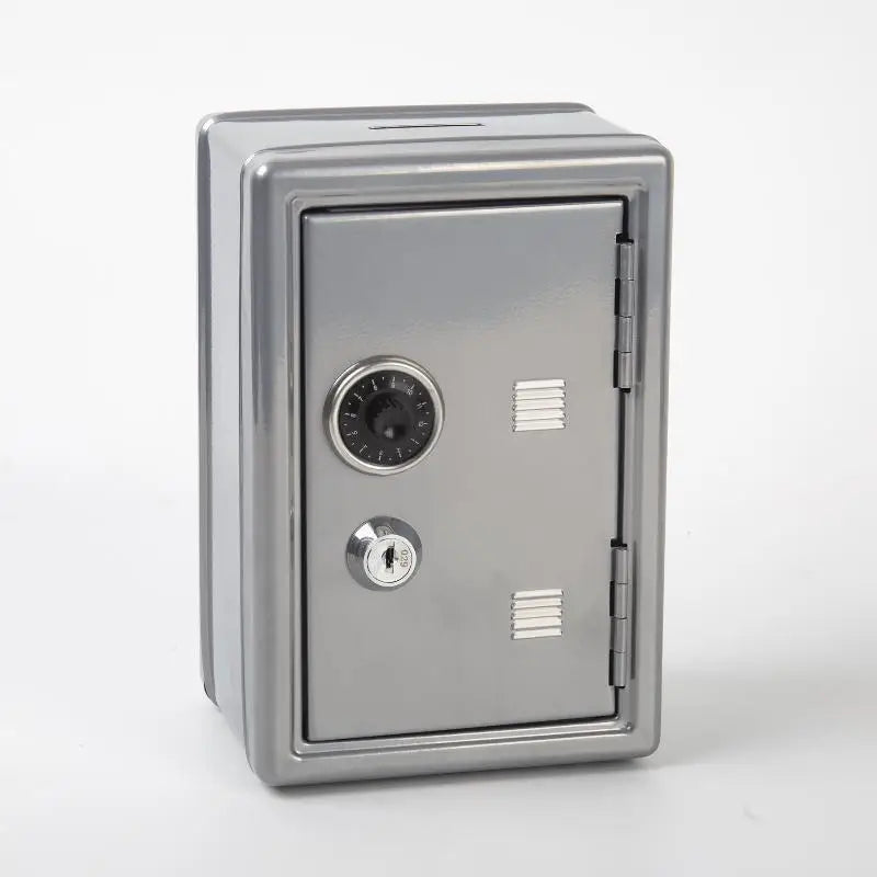 Mini Metal Safe Piggy Bank With Combination Lock And Key Security Perfect For Kids Money Saving Home Small Items Storage【SMQ】