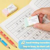 Faber-Castell Pencil Eraser 4/18 Pcs Macaroon Color Clean Rubber Eraser Set Portable School Office Supplies Student Stationery