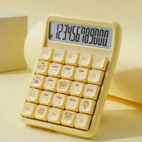 Detachable Mute Mahjong-Sound Calculator Cute Cartoon Electronic Calculators Mechanical Buttons Large Screen
