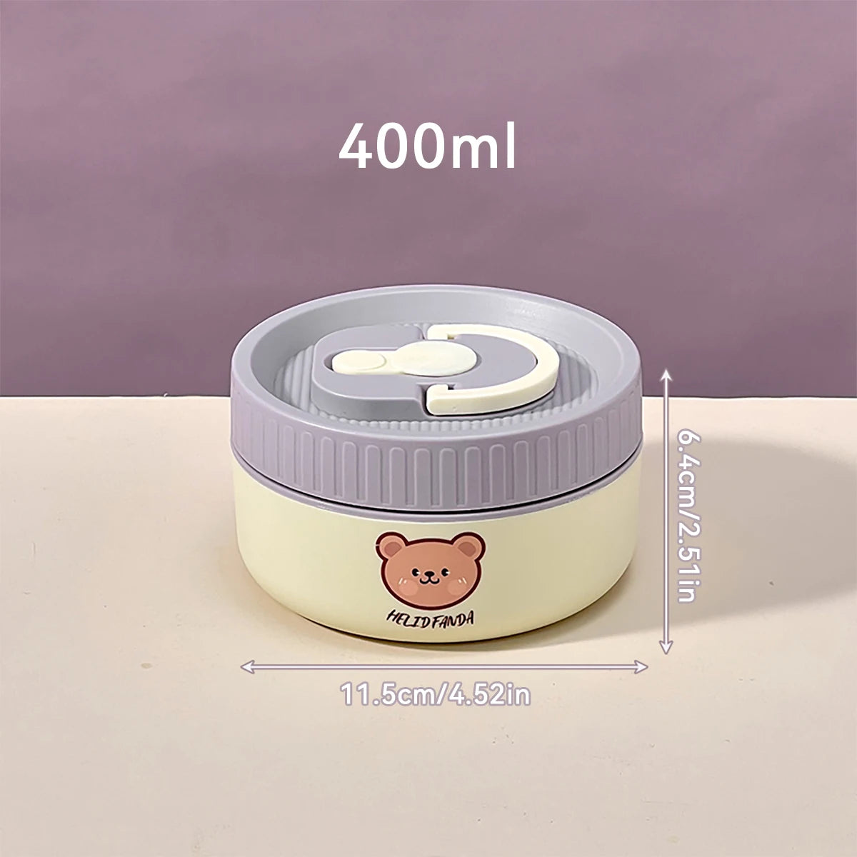 Portable Cute 304 Stainless Steel Insulated Bento Lunch Box For Kids Students Leak-proof Keep Warm Food Container Microwave Safe