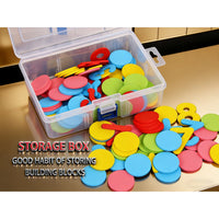 100 Counting Discs Foam Math Toy Toddlers Bright Red Pink Yellow Blue Green Chips with Numbers to Enhance Perception Recognition