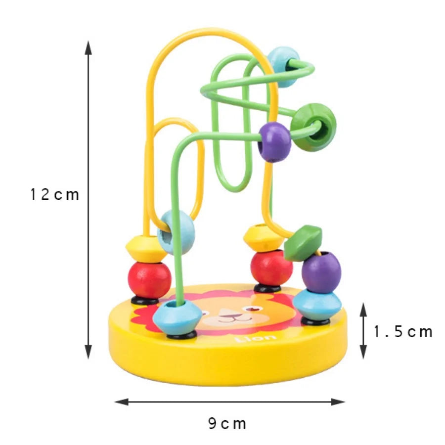 Wooden Roller Coaster Bead Maze Montessori Toys Abacus Math Toys Toddler Early Educational Toys for Kids Children Fine Motor