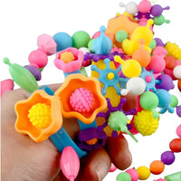 DIY Pop Beads Girl Toy Creativity PopArty Beads Snap-Together for Kid Crafts Children Bracelet Jewelry Fashion Kit Toy for Girl