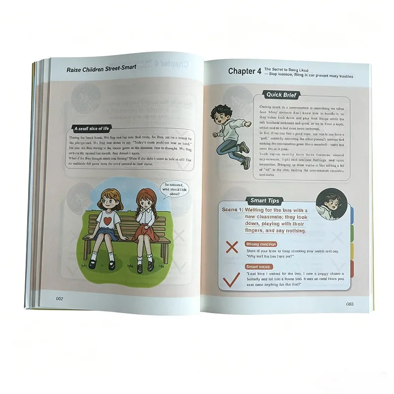 Raise Children Street‑Smart Comic Edition  Kids EQ Development Growth Guidance Book Children Life Wisdom Education Bookpresent