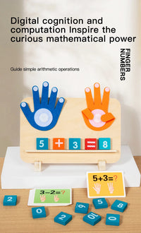 Math Finger Counting Wooden Number Math Learning Games Montessori Toys Intellectual Development Teaching Aids For Toddlers