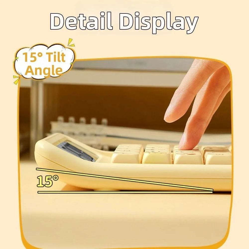 Detachable Mute Mahjong-Sound Calculator Cute Cartoon Electronic Calculators Mechanical Buttons Large Screen