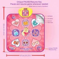 Unicorn Music Dance Mat Kids Electronic Dancing Blanket LED Score Board Floor Game Carpet Educational Toys Girl Birthday Gift