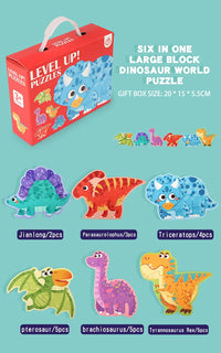 Wooden Jigsaw Puzzles for Toddlers Cartoon Animal Paper Puzzles Montessori Early Learning Education Toys Set Gifts Box for Kids