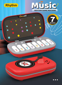 Electronic Music Rhythm Puzzle Game Machine Light Up Sensory Fast Push Organ Montessori Educational Travel Toy Christmas Gifts