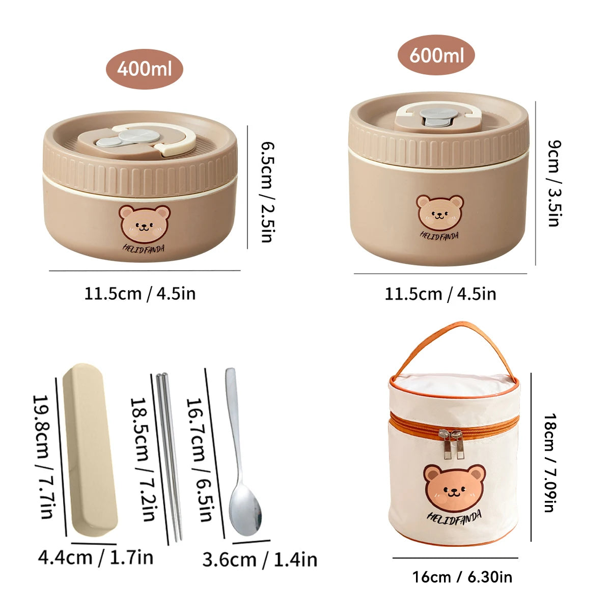 Portable Cute 304 Stainless Steel Insulated Bento Lunch Box For Kids Students Leak-proof Keep Warm Food Container Microwave Safe