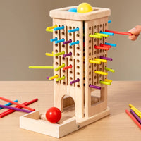 New 3in1 Wooden Stick and Tower Game Arithmetic Early Education Montessori Toys Thinking Training Parent-child Interactive Toy