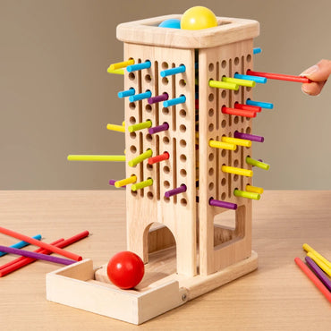 New 3in1 Wooden Stick and Tower Game Arithmetic Early Education Montessori Toys Thinking Training Parent-child Interactive Toy
