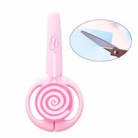 1pcs Child Safety Scissors Kindergarten Handmade Round Head Small Scissors for Paper Cross Stitch Scissors Yarn Pink Blue