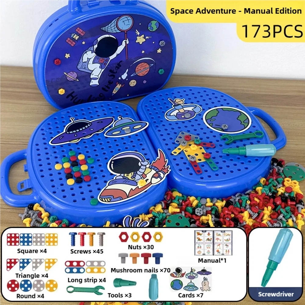 Children's Screw-Twisting Assembly and Disassembly Tool Box Electric Drill Baby Hands-On Educational Toys for Boys