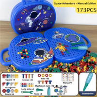 Children's Screw-Twisting Assembly and Disassembly Tool Box Electric Drill Baby Hands-On Educational Toys for Boys