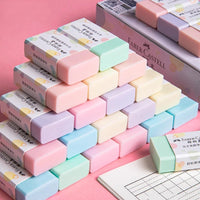 Faber-Castell Pencil Eraser 4/18 Pcs Macaroon Color Clean Rubber Eraser Set Portable School Office Supplies Student Stationery