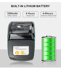 GOOJPRT 58mm Mini Portable Thermal Printer Bluetooth Ticket Bill Receipt POS Printer for Business for IOS/Android Mobile Phone