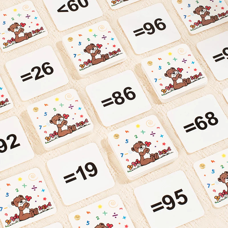 Kids Wooden Number Calculation Battle Blocks Addition Subtraction Multiplication Division Operation Math Games Educational Toys