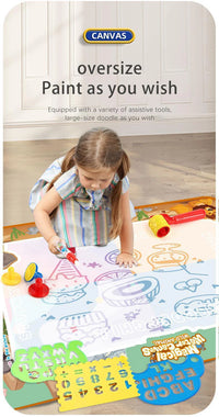 Magic Water Drawing Mat Coloring Doodle Mat Water Absorbing Painting Pad Reusable Magic Pens Painting Board Educational Toys