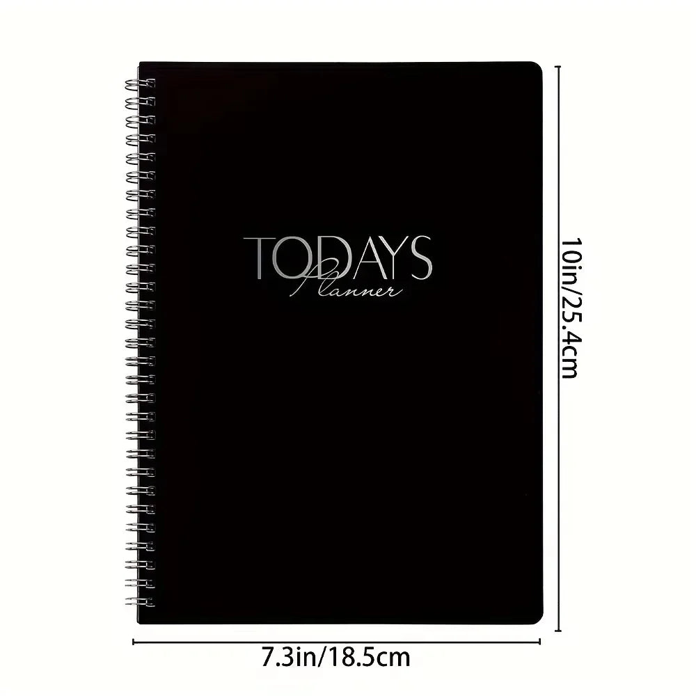 Daily Planner Notebook Spiral Bound Weekly & Daily Schedule to Do List Mood Water Intake Budget Journal
