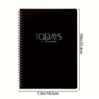 Daily Planner Notebook Spiral Bound Weekly & Daily Schedule to Do List Mood Water Intake Budget Journal