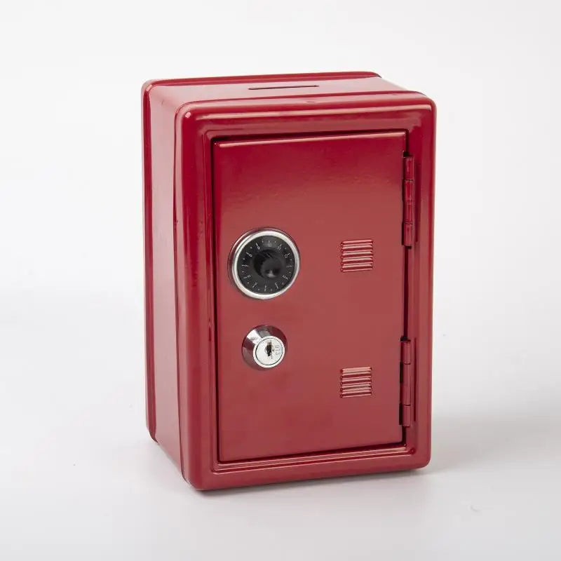 Mini Metal Safe Piggy Bank With Combination Lock And Key Security Perfect For Kids Money Saving Home Small Items Storage【SMQ】