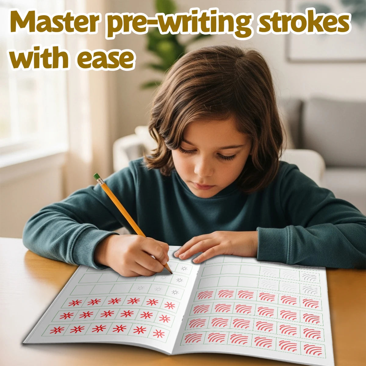Pencil Control Activity Book for Kids, Tracing Lines and Shapes Workbook, Early Writing Practice Book