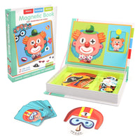 Montessori Magnetic Busy Book 3D Cartoon Puzzles Jigsaw Funny Brain Training Game Educational Learning Toys for Kids Gift Xmas