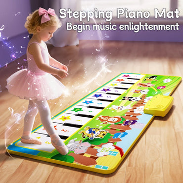 100x36cm Kids Music Piano Mat Toddlers Floor Keyboard Dance Mat with 8 Instrument Sounds Baby Carpet Educational Toys Kids Gifts