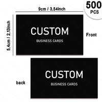 200/500/1000pcs Customizable Cards, Personalized Business Cards with Acrylic Storage Box, Matte Film Thank You Invitations