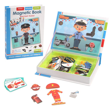 Montessori Magnetic Busy Book 3D Cartoon Puzzles Jigsaw Funny Brain Training Game Educational Learning Toys for Kids Gift Xmas