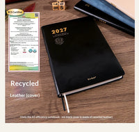 Kinbor 2027 A5 Efficiency Planner Two Days Per Page Notebook To Do List Self-discipline Habit Tracker Time Management Journal