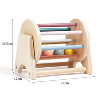 Baby Handheld Bell Musical Instrument Toys Montessori Wooden Gripping Bed Bell Drum Orff Ringing Instrument Percussion Kids Gift