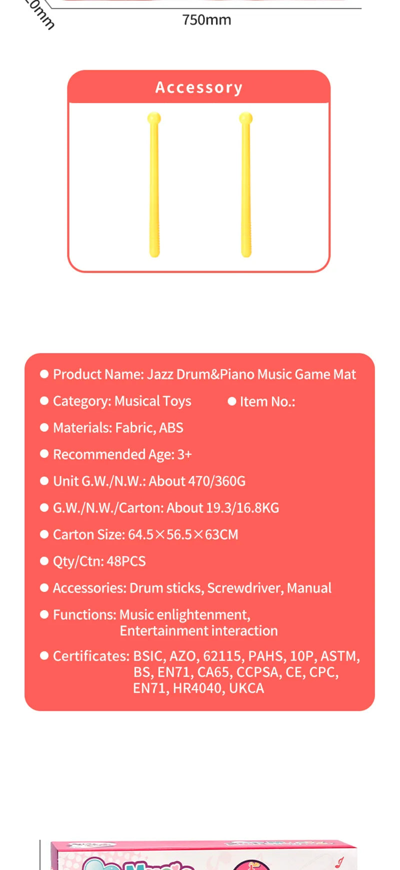 3IN1 Multifunctional Music Play Mat Piano Keyboard Dance Floor Drum Game Playmat Sensory Education Toys for Children Kids Gifts