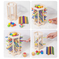 New 3in1 Wooden Stick and Tower Game Arithmetic Early Education Montessori Toys Thinking Training Parent-child Interactive Toy