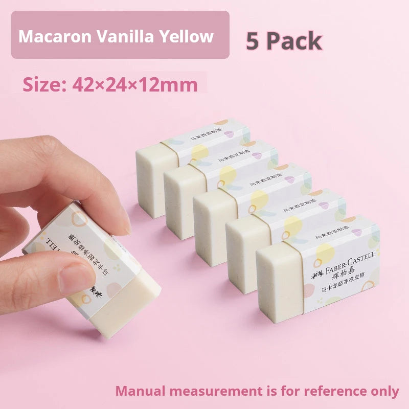 Faber-Castell Pencil Eraser 4/18 Pcs Macaroon Color Clean Rubber Eraser Set Portable School Office Supplies Student Stationery