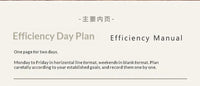 Kinbor 2027 A5 Efficiency Planner Two Days Per Page Notebook To Do List Self-discipline Habit Tracker Time Management Journal