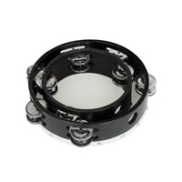 IRIN 2 Pcs Orff Tambourine 6 + 8 Inch Drums Hand-Ranked Bell Drum Double Row Sheepskin Hand-Shake Wooden Music Education Drums