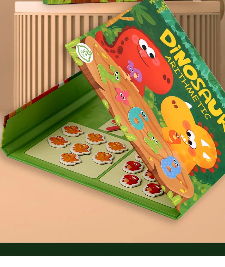 Dinosaur Theme Children's Math Tiles Number Decomposition Arithmetic 1-20 Addition And Subtraction Early Education Toys