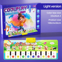 100x36cm Kids Music Piano Mat Toddlers Floor Keyboard Dance Mat with 8 Instrument Sounds Baby Carpet Educational Toys Kids Gifts