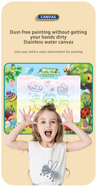 Magic Water Drawing Mat Coloring Doodle Mat Water Absorbing Painting Pad Reusable Magic Pens Painting Board Educational Toys