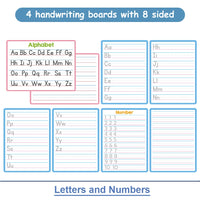 Dry Erase Handwriting Tracing Practice Board for Kids Write and Wipe Reusable Boards for Kindergarten and Preschool Montessori