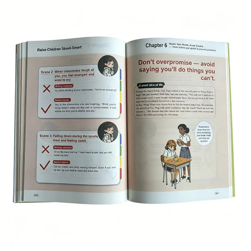 Raise Children Street‑Smart Comic Edition  Kids EQ Development Growth Guidance Book Children Life Wisdom Education Bookpresent